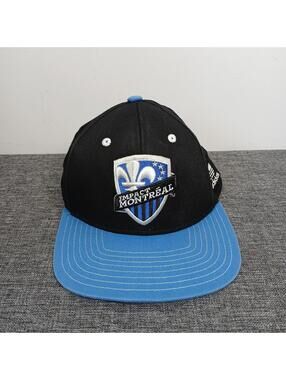 Adidas Montreal Impact MLS Snapback Hat Youth Black Blue Soccer Cap